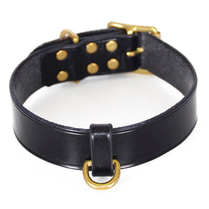 Something Wicked Leather Collar - Peaches