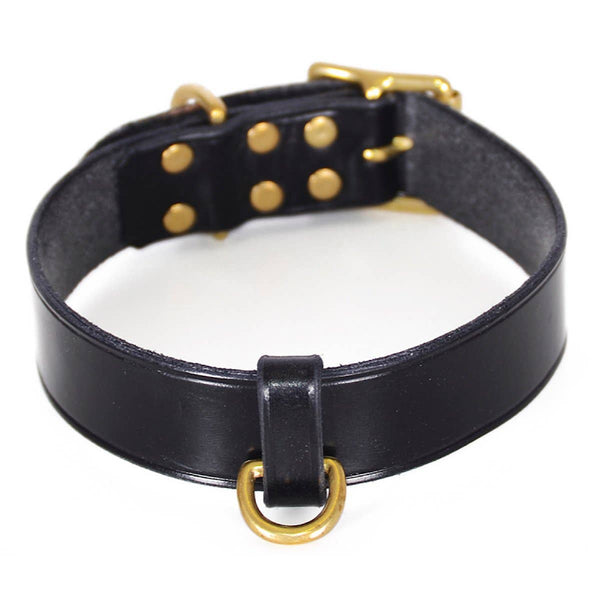 Something Wicked Leather Collar - Peaches